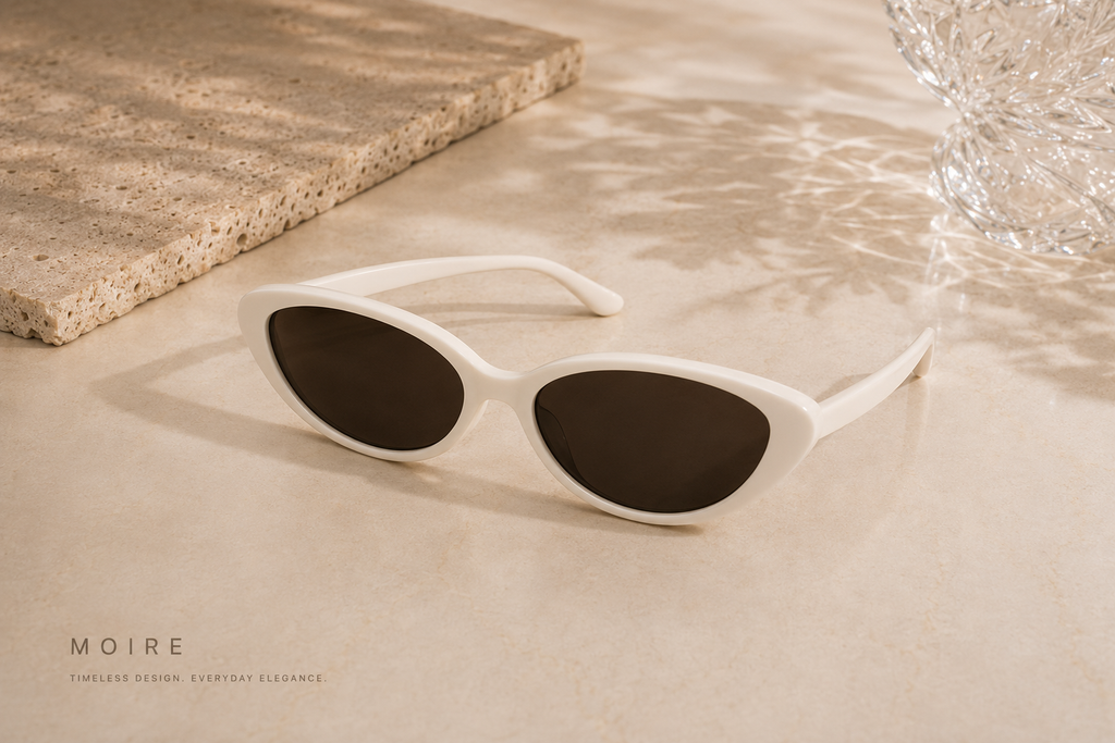 Luna Ivory Cat Eye Sunglasses