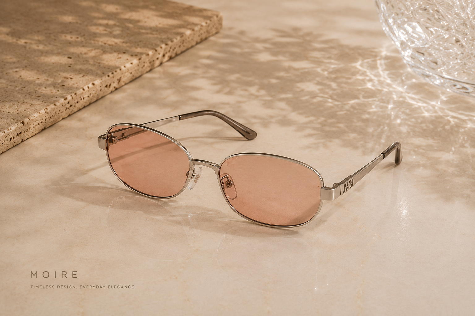 Aster Rose Gold Aviator Sunglasses