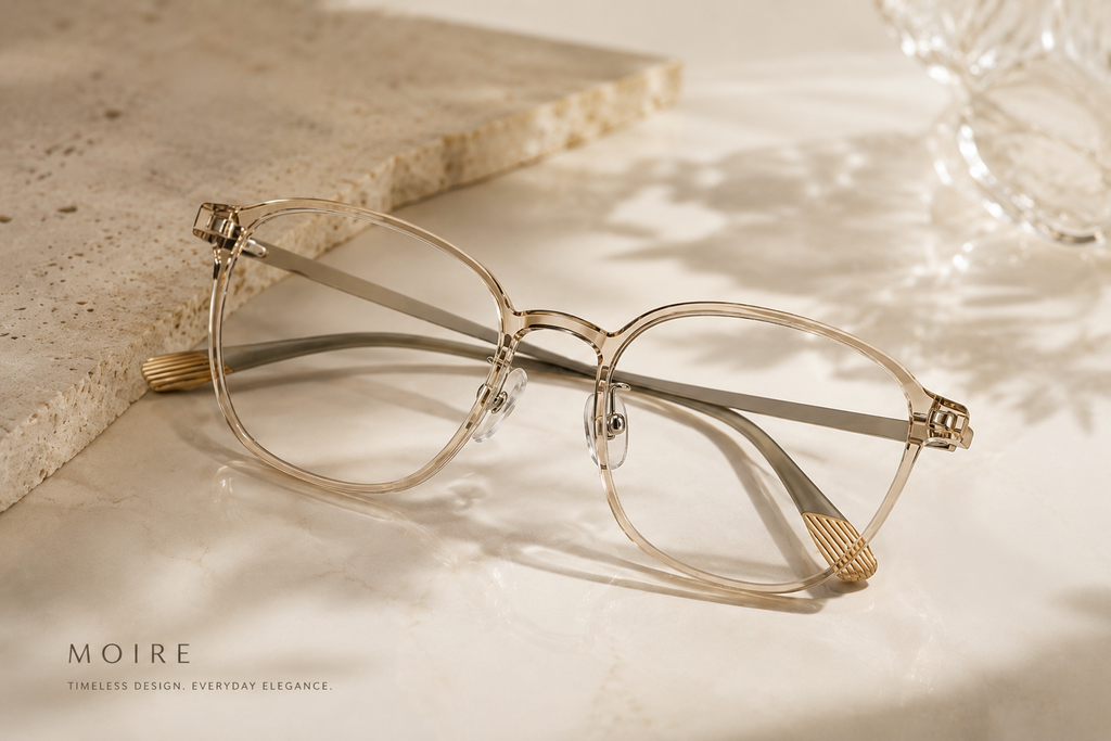 Clear Titanium Optical Frame
