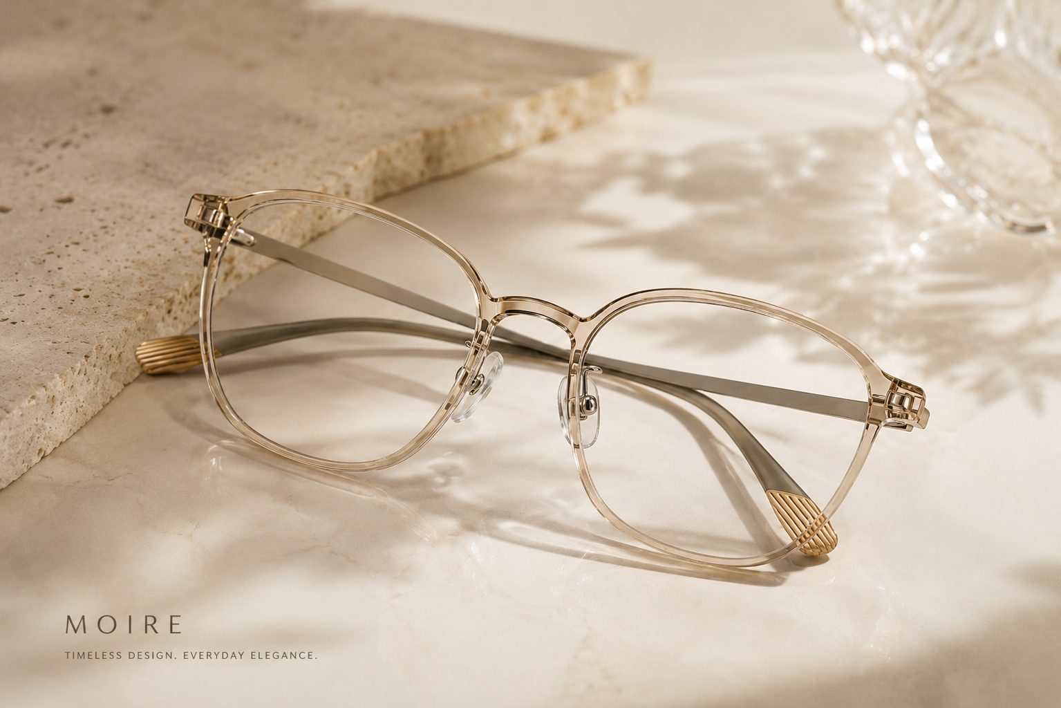 Clear Titanium Optical Frame