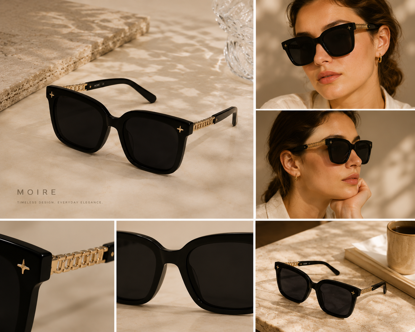 Noir Chain Sunglasses