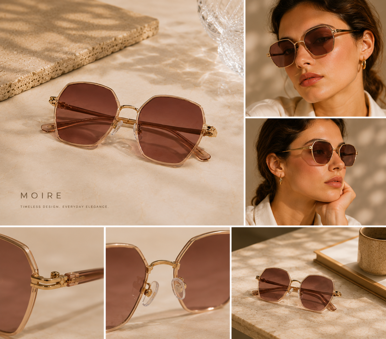 Soleil Gold Sunglasses