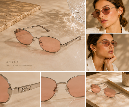 Aster Rose Gold Aviator Sunglasses